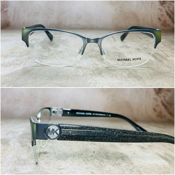 Michael Kors Rectangle Black Silver Frames NWOT